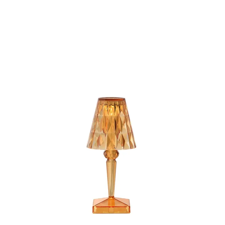 Kartell BATTERY Pastel Orange – transportabel bordlampe — produktfoto