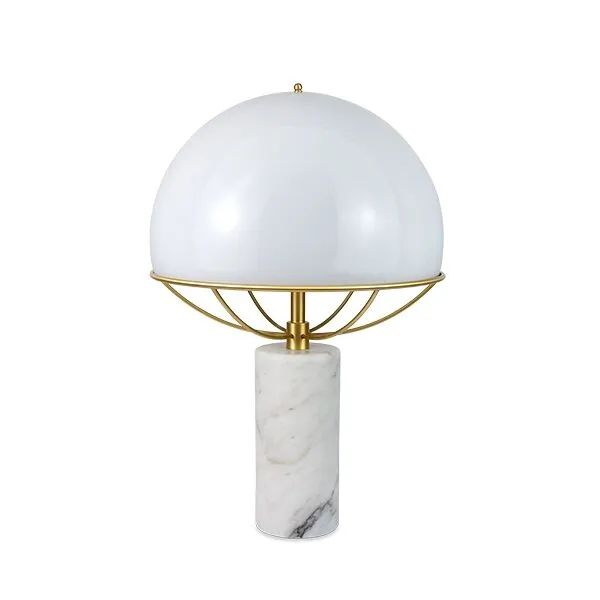 TATO Jil Hvid/Messing & Hvid Marmor – bordlampe — produktfoto