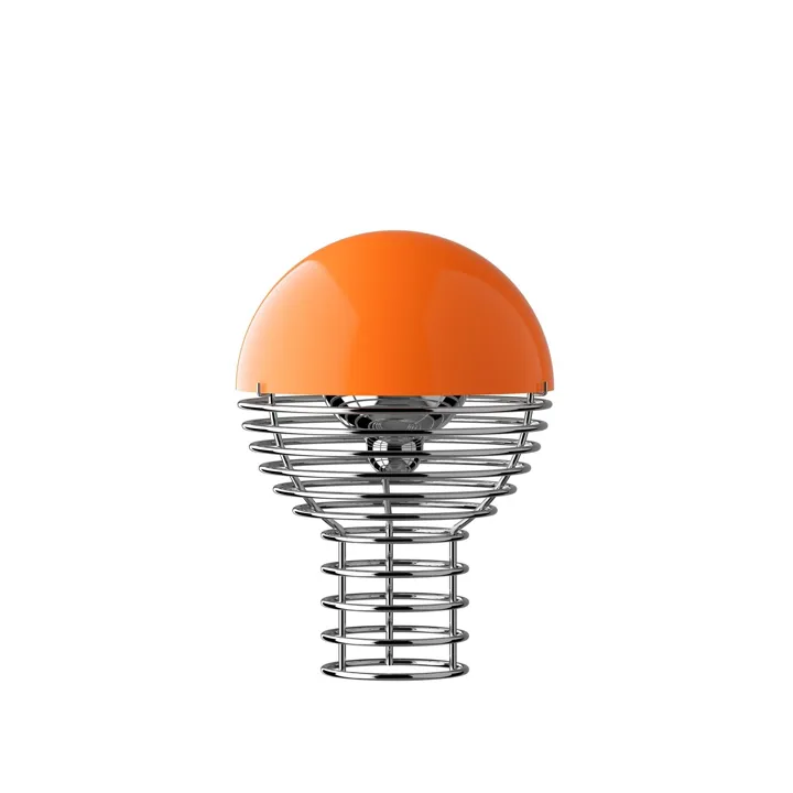 Verpan Wire Orange – transportabel bordlampe — produktfoto