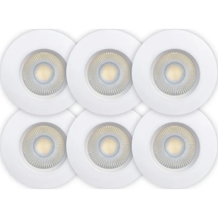 Scan Products Sabina Low Profile indbygningsspot, mat hvid, 6 stk – indbygningsspot — produktfoto