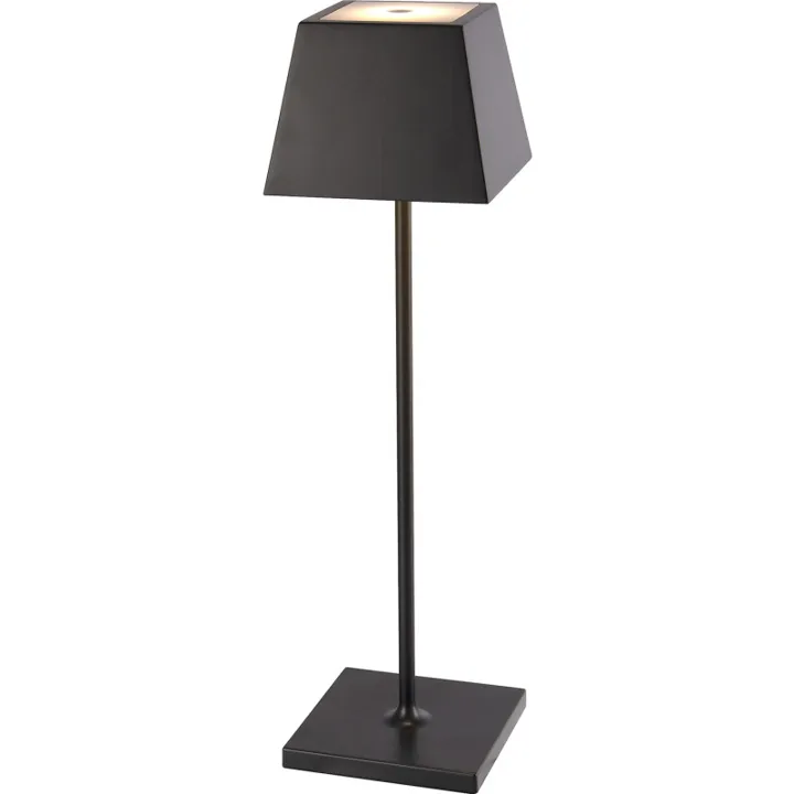 Nordtronic Conexos genopladelig , sort – bordlampe — produktfoto