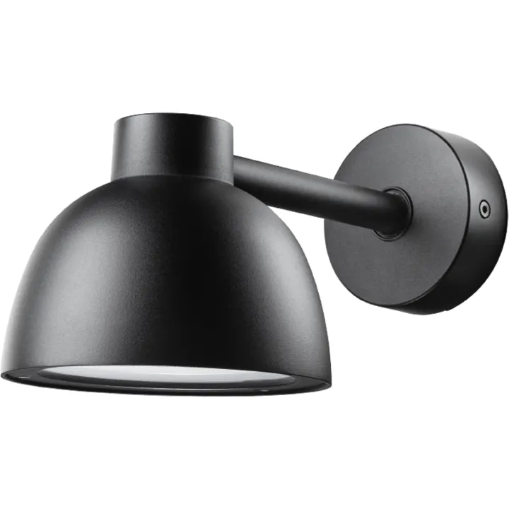 SG Armaturen SG Herning udendørs , sort, Ø18 cm – udendørs væglampe — produktfoto