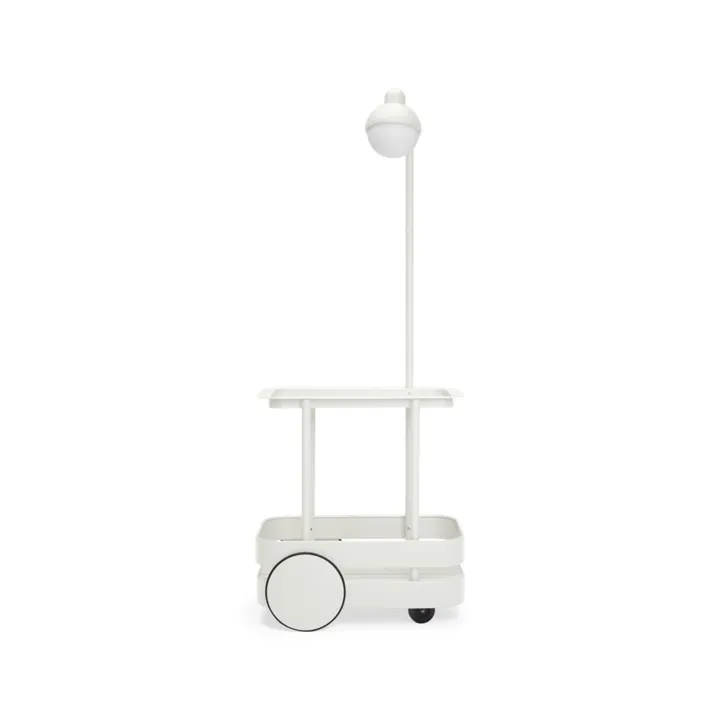 Fatboy Jolly Trolley Rullevogn Med Lampe Lysegrå – gulvlampe — produktfoto