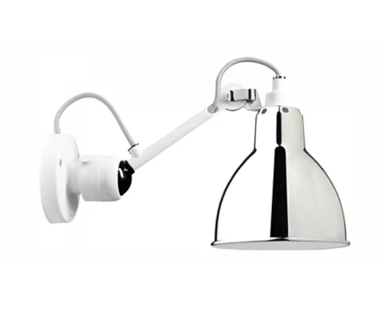 Lampe Gras No 304 , hvid/krom – væglampe — produktfoto