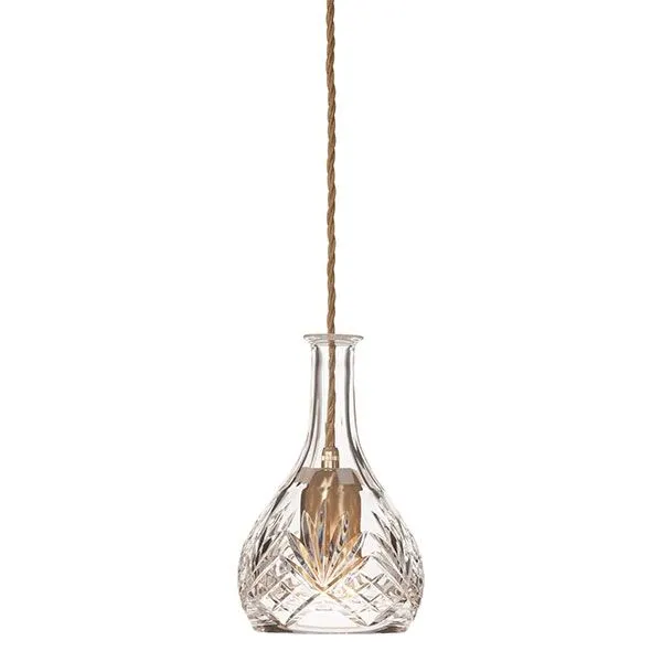 Lee Broom Bell Decanterlight Krystal/Messing – pendel — produktfoto