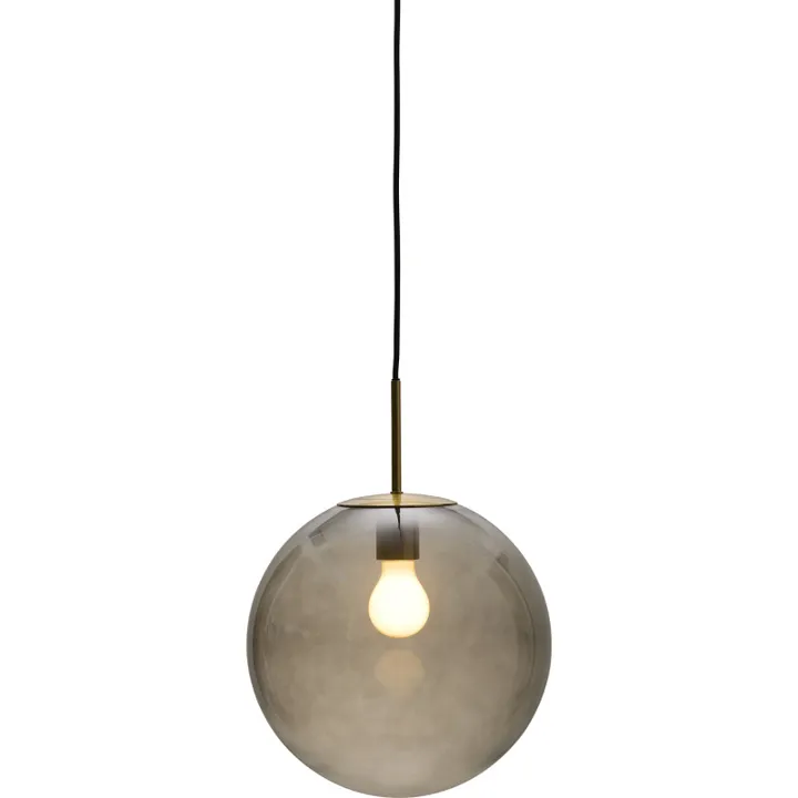 Nielsen Light Nora cafependel, røgfarvet/messing, Ø30 cm – pendel — produktfoto