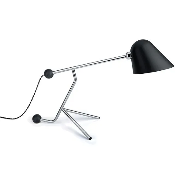 TATO Beghina Mat Sort & Krom – bordlampe — produktfoto