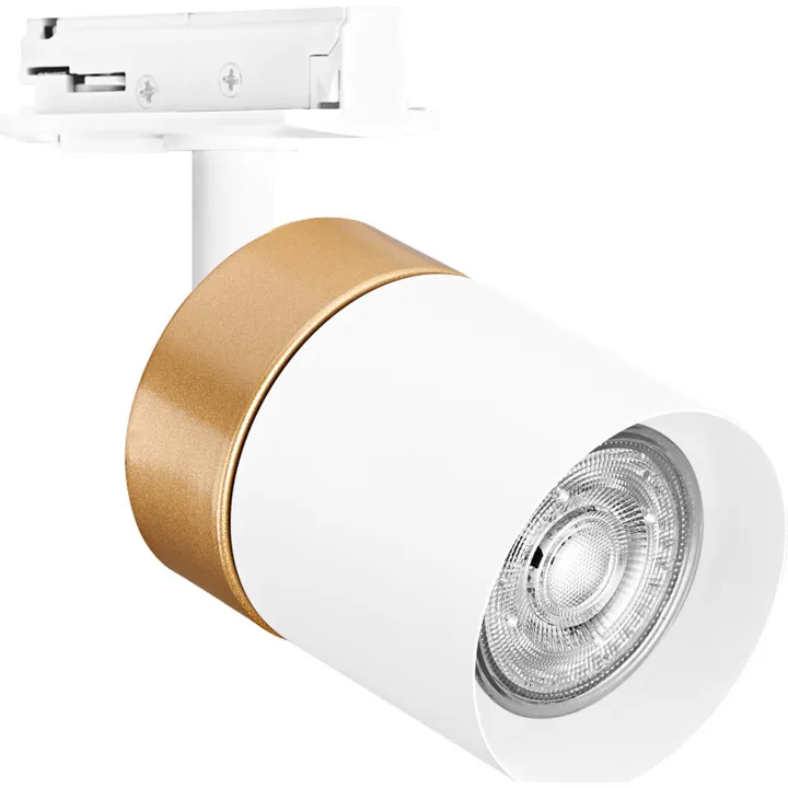 Osram Tracklight 1F Cylinder skinnespot, guld/hvid – spot — produktfoto