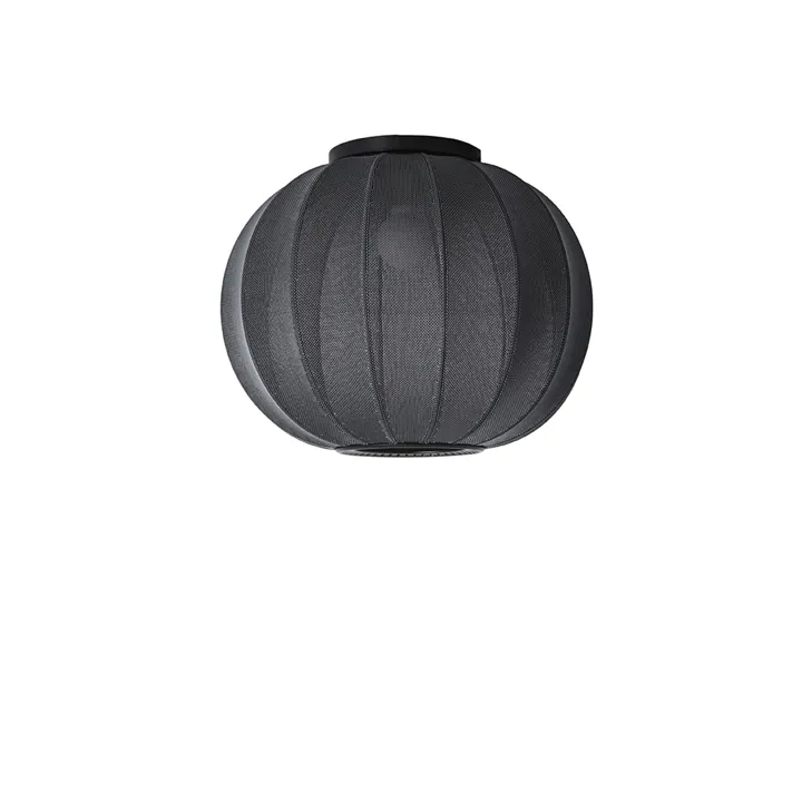 Made By Hand Knit-Wit Round Ø45 Sort – loftlampe — produktfoto