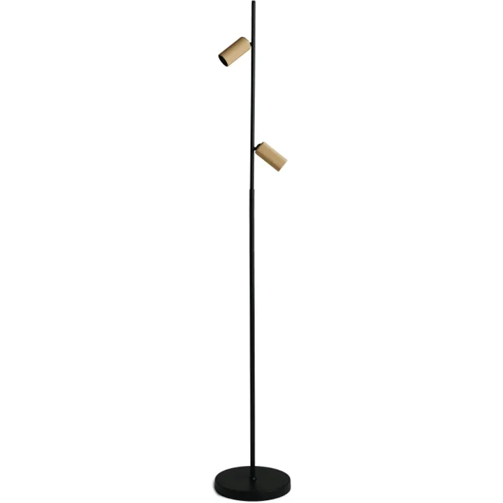 Antidark Decor Double F2 Sort/Messing – gulvlampe — produktfoto