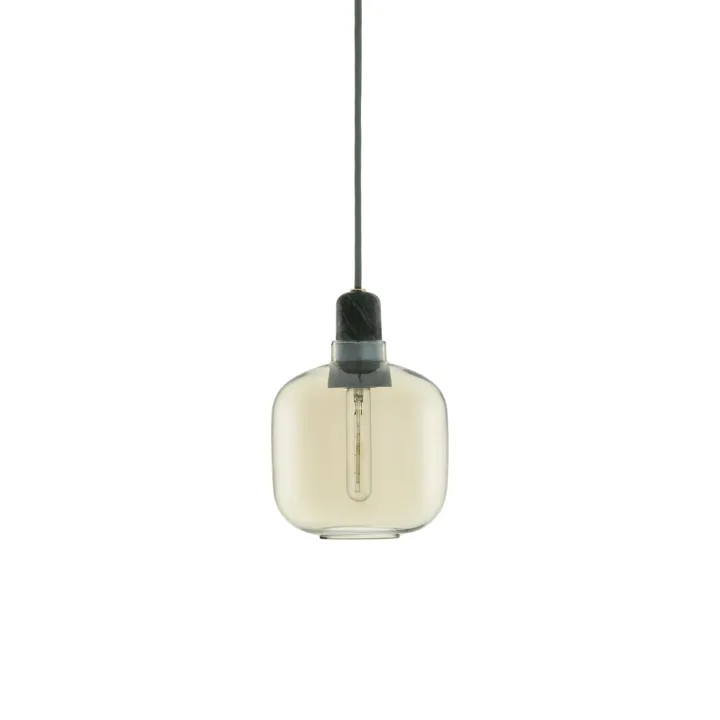 Normann Copenhagen Amp Lille Guld/Grøn – pendel — produktfoto