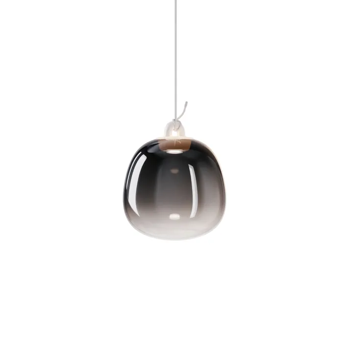 Lodes Oblò Lille 2700K Glossy Smoke/Hvid – pendel — produktfoto