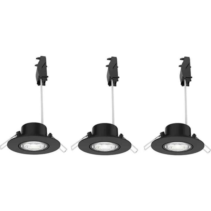 Philips Cilantro indbygningsspot, sort, 3-pak – indbygningsspot — produktfoto