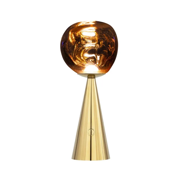 Tom Dixon Melt Portable Lamp Gold – bordlampe — produktfoto