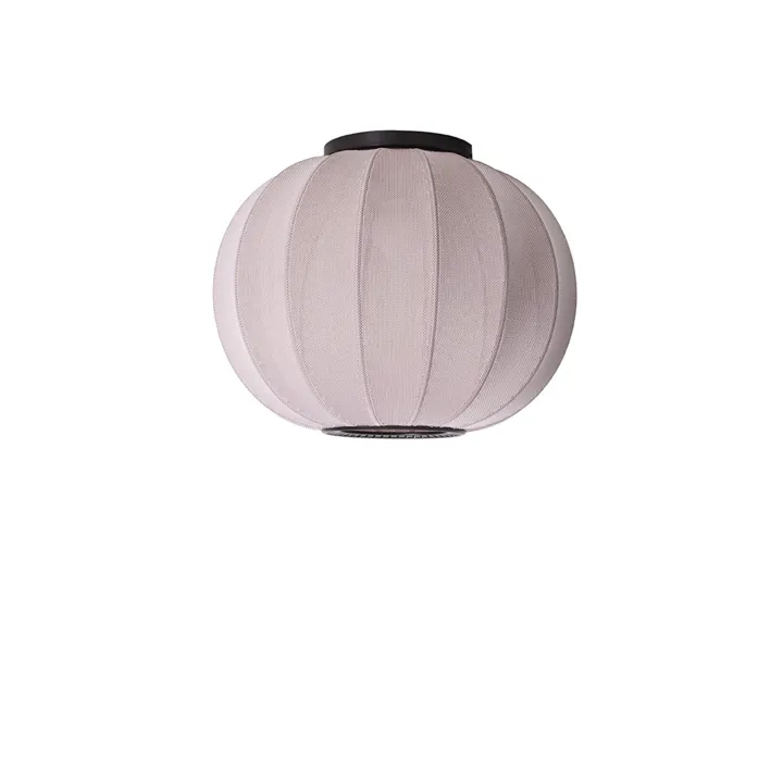 Made By Hand Knit-Wit Round Ø45 Lysepink – loftlampe — produktfoto