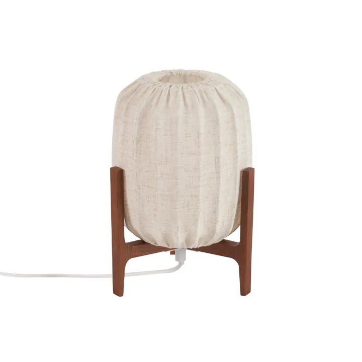 Watt & Veke Prisma Mini Mørk Ask/Natural – bordlampe — produktfoto