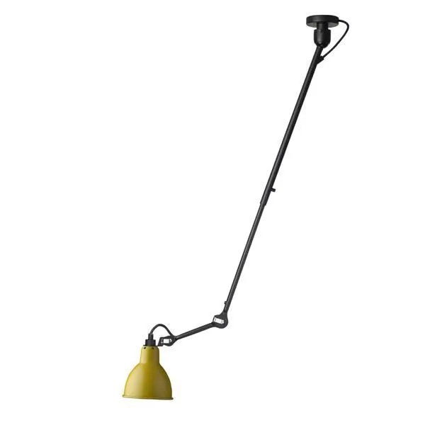 La Lampe Gras N302 Mat Sort & Mat Gul – loftlampe — produktfoto
