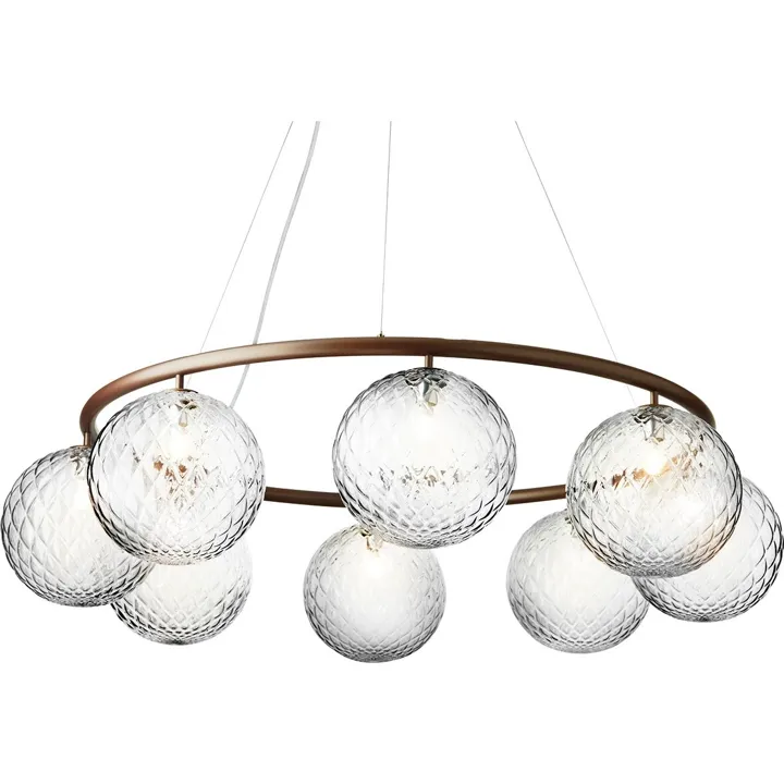 Nuura Miira 8 Circular Mørk Bronze/Optic Clear – lysekrone — produktfoto