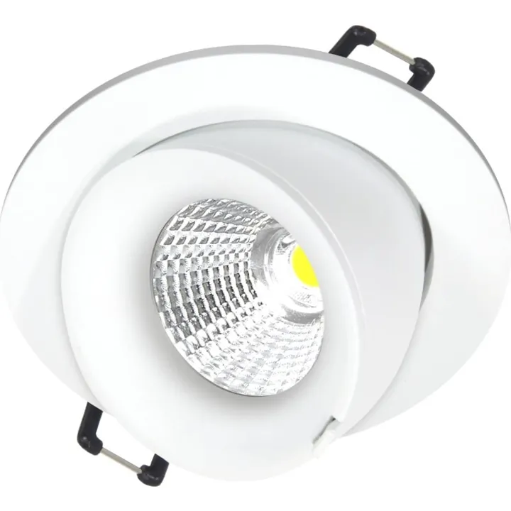 Nordtronic Velia Large Tilt indbygningsspot, mat hvid, 3000K – indbygningsspot — produktfoto