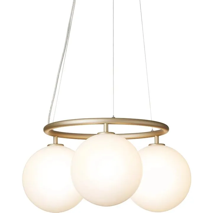 Nuura Miira 3 Circular Messing/Opal – pendel — produktfoto