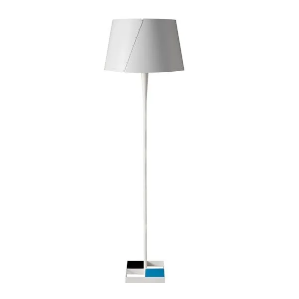 TATO De-Lux D4 Blå & Mat Hvid – gulvlampe — produktfoto