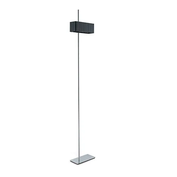 TATO Wallie Krom & Sort Høj – gulvlampe — produktfoto