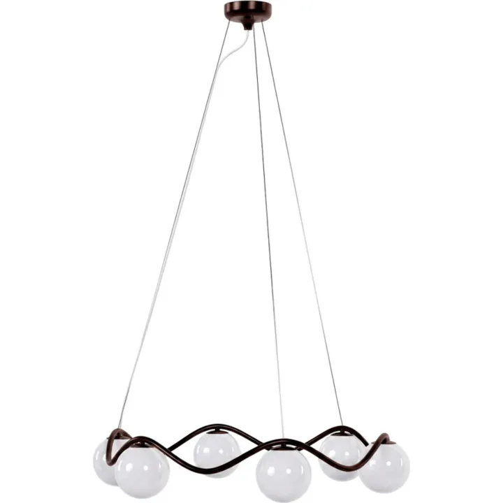 Rebello Decor Circle of Life , bruneret messing, Ø15 cm glaskugler, Ø91 cm – lysekrone — produktfoto