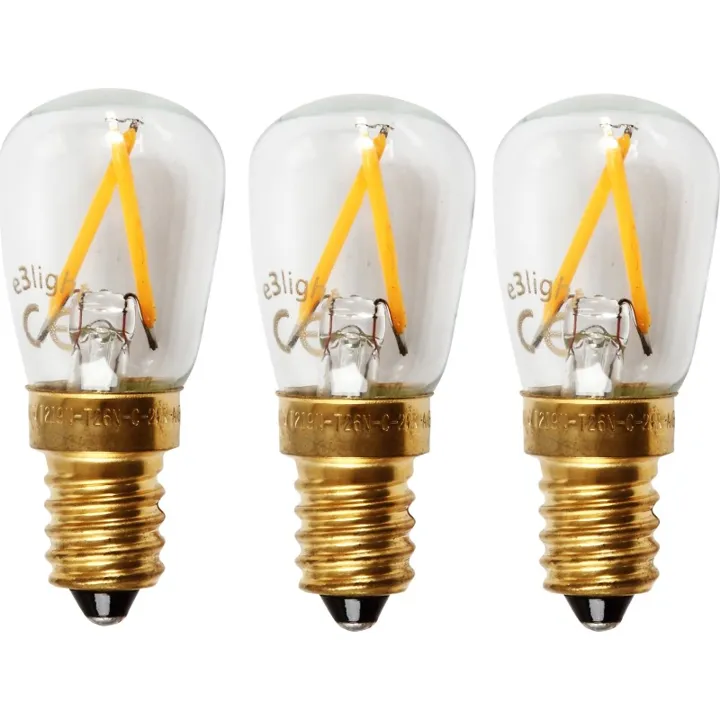 E3Light Proxima E14 parfumepære, 2500K, 1,5W, 3-pak – pære — produktfoto