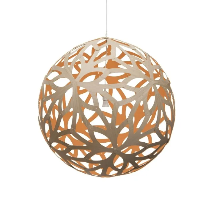 David Trubridge Floral Ø120 Bamboo / Orange – pendel — produktfoto