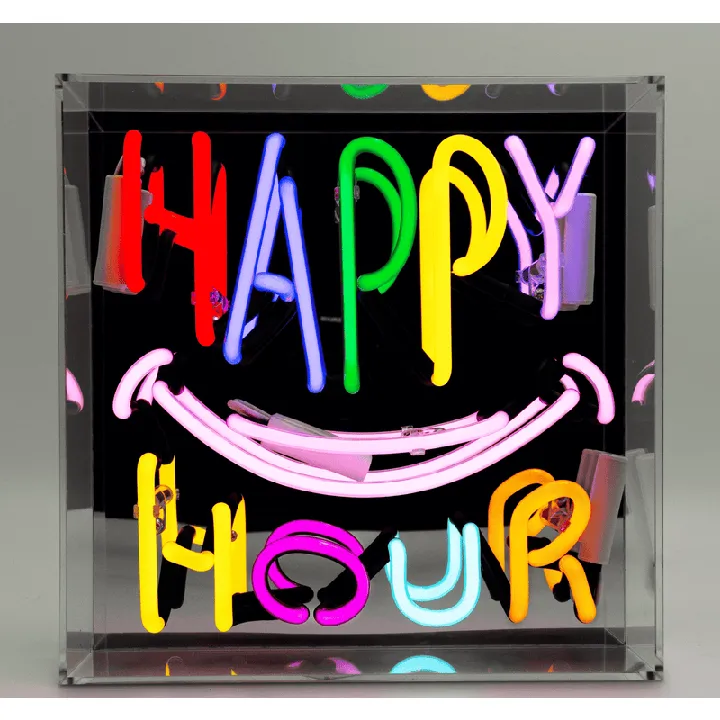 Locomocean Happy Hour neonskilt – dekorationslys — produktfoto