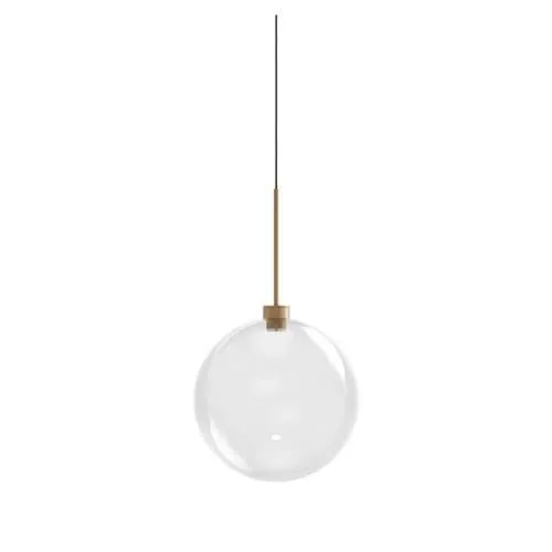 Karman Opium 1 Ø30 Transparent/Aluminium/Bronze – pendel — produktfoto