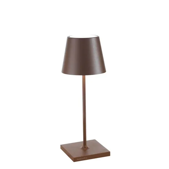 Zafferano Poldina mini batterilampe / , corten – transportabel bordlampe — produktfoto