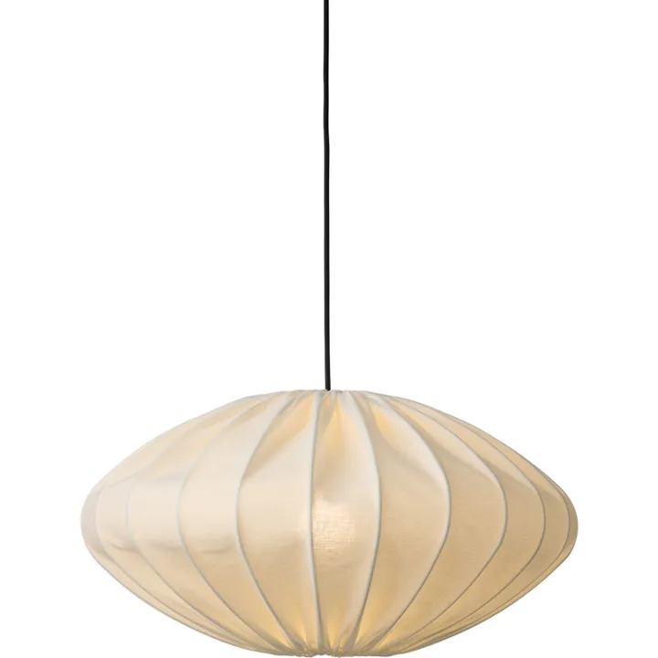 Nielsen Light Jasmin Ellipse , sort ledning, hvid – pendel — produktfoto