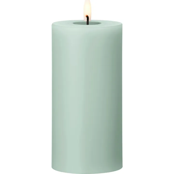 ester & erik LED bloklys, mintgrøn, 15 cm – LED-stearinlys — produktfoto
