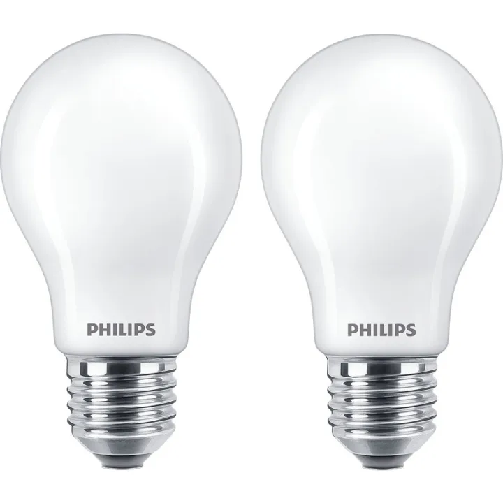 Philips Classic E27 standardpære, 2700K, 7W, 2-pak – pære — produktfoto
