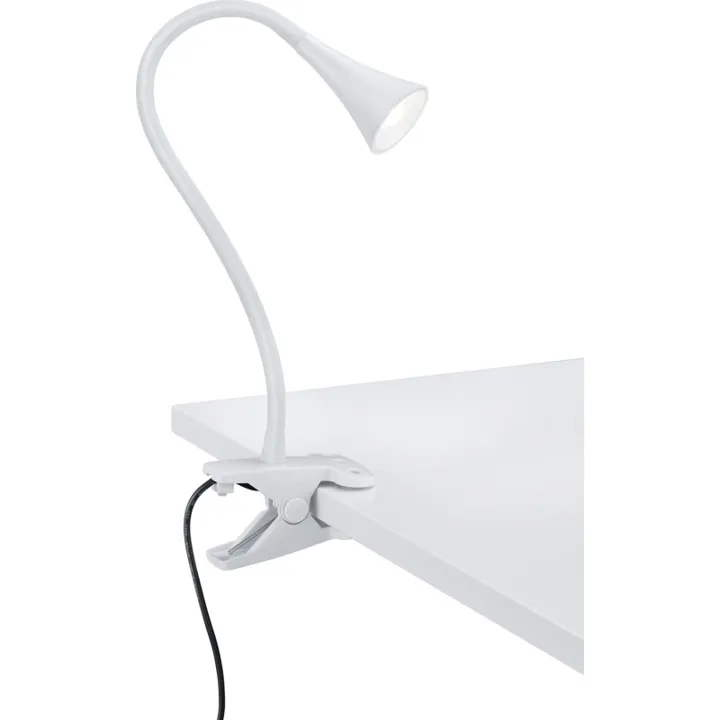 Trio Lighting Viper klemmelampe, hvid – bordlampe — produktfoto