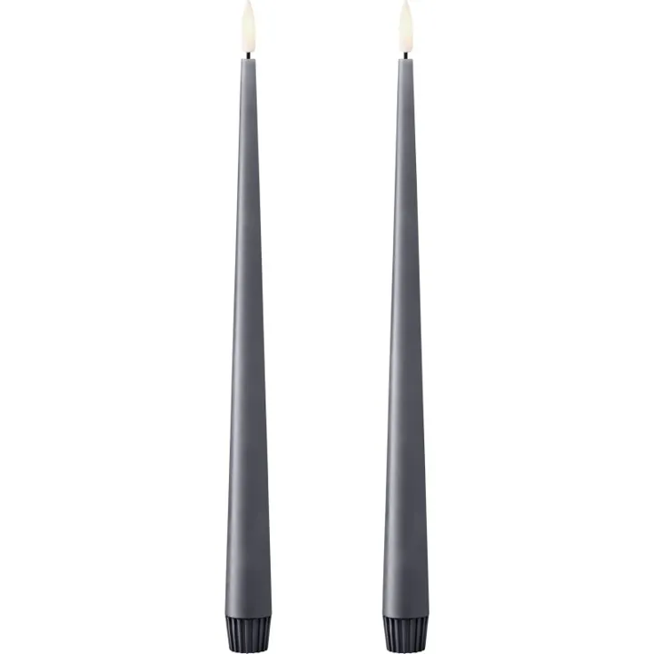 ester & erik LED kronelys, 30 cm, antracit, 2-pak – LED-stearinlys — produktfoto