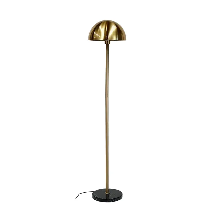 Dyberg Larsen French Collection Menton Messing/Sort/Marmor – gulvlampe — produktfoto