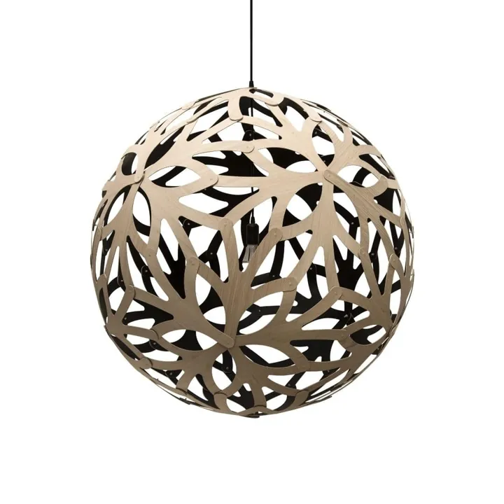 David Trubridge Floral Ø120 Bamboo / Sort – pendel — produktfoto