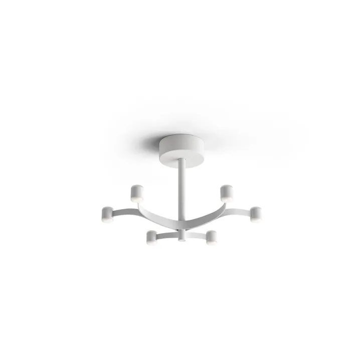 Stilnovo Fronda 6 White 9003 – loftlampe — produktfoto
