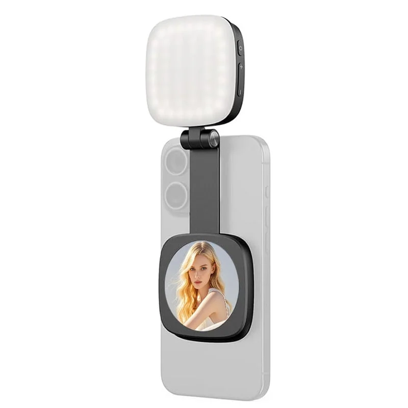 360° Justerbart LED-lys med Spejl. Perfekt Ring light til Video, Makeup, Selfies mm. — produktfoto