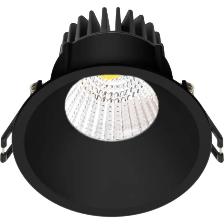Nordtronic Velia indbygningsspot, mat sort, 3000K – indbygningsspot — produktfoto