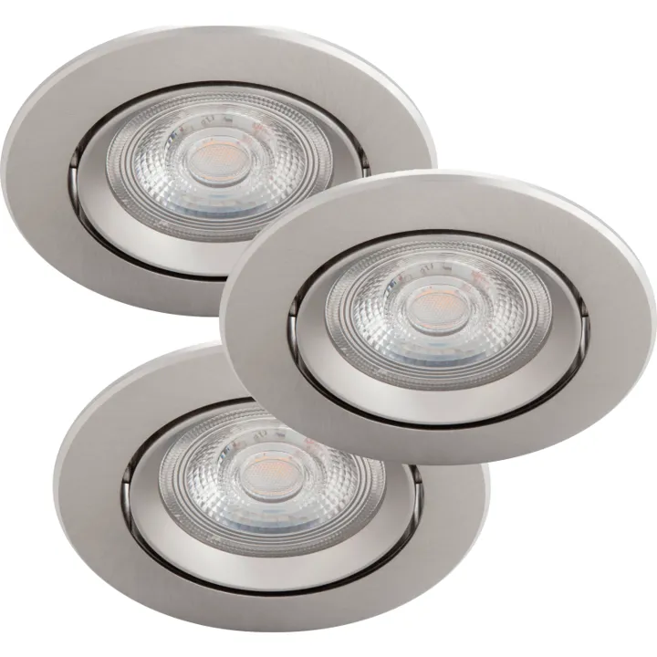 Philips myLiving Sparkle indbygningsspot, 2700K, 5W, krom, 3-pak – indbygningsspot — produktfoto