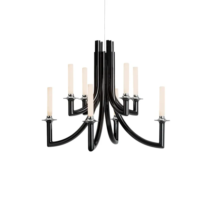 Kartell KHAN METAL Glossy Black – lysekrone — produktfoto