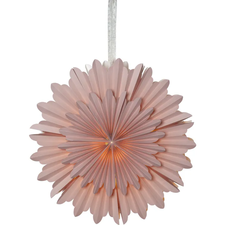 Star Trading Crystal julestjerne med lys, 50 cm, lyserød – dekorationslys — produktfoto