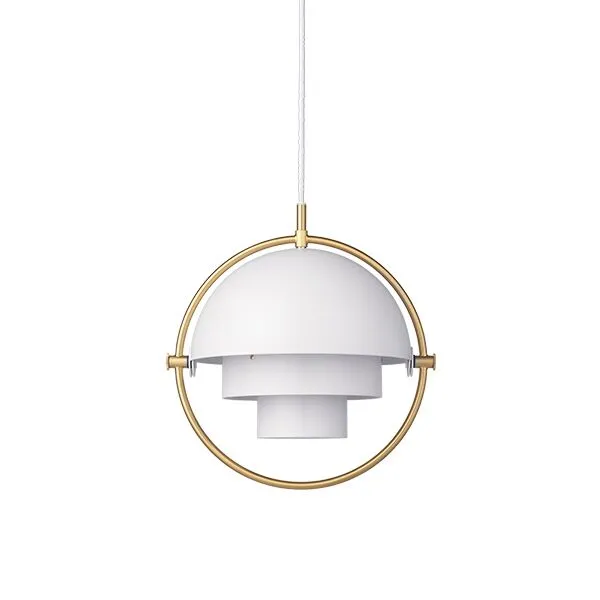 GUBI Multi-Lite Lille Messing & Hvid – pendel — produktfoto