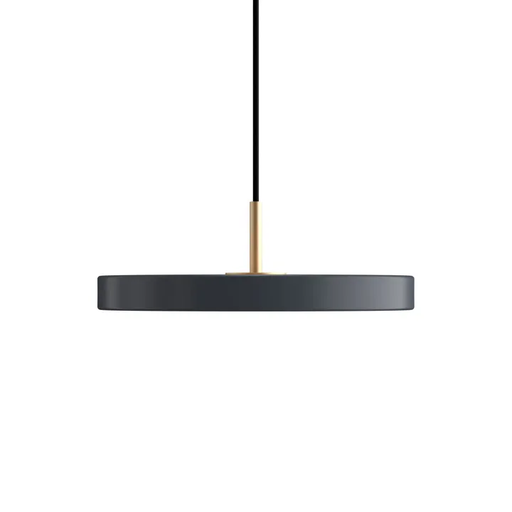 Umage Asteria Mini Grå med Messing Top – pendel — produktfoto