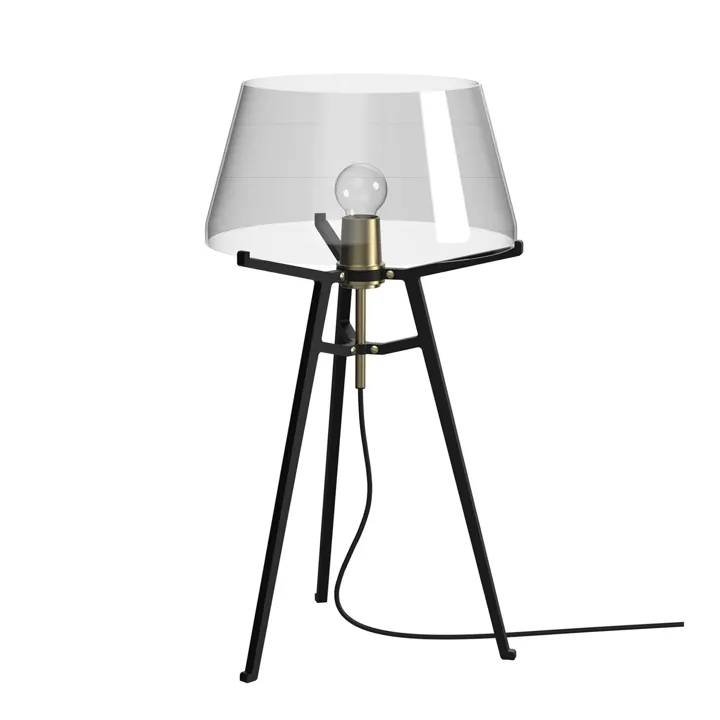 Tonone Ella Sort/Røget Glas – bordlampe — produktfoto