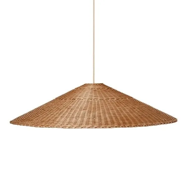 Ferm Living Dou Ø90 Natural med Ledning 2m – pendel — produktfoto