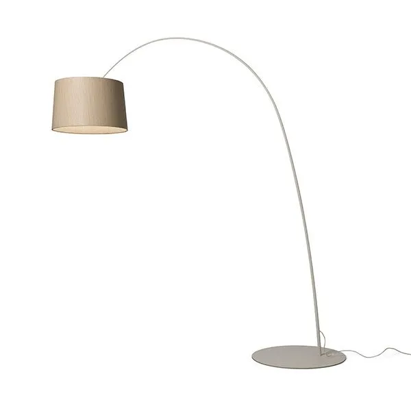 Foscarini Twiggy Wood MyLight Greige/Eg – gulvlampe — produktfoto